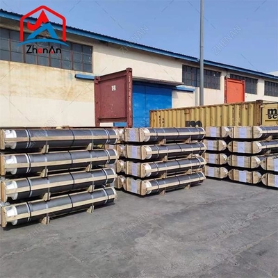 Dia 75mm-700mm L1800-2700mm UHP HP RP Electrodo De Grafito Graphite Electrode với 4tpi 4tpil Nipple cho Eaf Lf