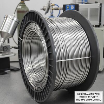 Sợi kẽm công nghiệp với độ tinh khiết kẽm 99,995% để chống ăn mòn trong các ứng dụng sơn xịt nhiệt