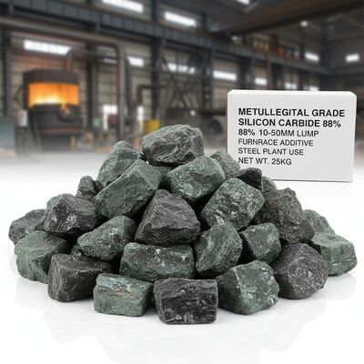 Bột Silicon Carbide kim loại 88% Độ tinh khiết 10-50mm cho phụ gia lò nhà máy thép