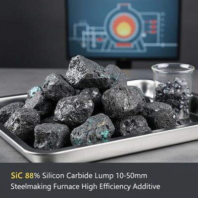 Sỉ cacbua silic 88% độ tinh khiết, kích thước 10-50mm, dùng làm phụ gia luyện thép hiệu suất cao